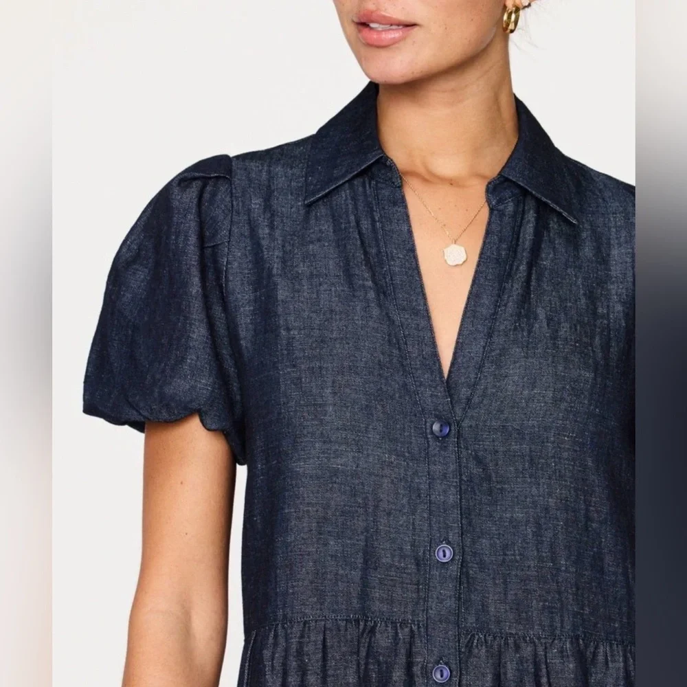 Brochu Walker The Havana Indigo Soft Denim Dress sz M - Picture 4 of 14
